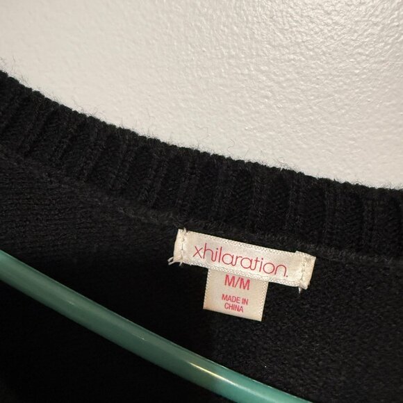 Xhilaration Womens Snowman & Tree Knit Sweater M/M Long Sleeve Christmas - Picture 5 of 7